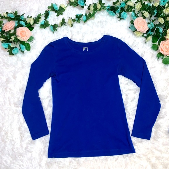 JCPenny Women’s Small Blue Long Sleeve Shirt - Picture 2 of 5